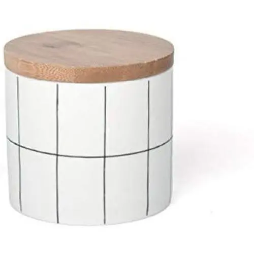 OnePine 400ml/14 oz Air Tight Jars Ceramic Food Storage Jar with Sealed Bamboo Lid, Modern Line Design Ceramic Kitchen Container for Tea Sugar Coffee Spice Seasoning and More OnePine 400ml/14 oz Air Tight Jars Ceramic Food Storage Jar with Sealed Bamboo Lid, Modern Line Design Ceramic Kitchen Container for Tea Sugar Coffee Spice Seasoning and More