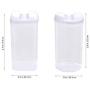 TOPBATHY Food Storage Tank Grain Sealed Can Food Jar Cereal Container or Snack Oatmeal Rice (1.1L Round+1.2L Square) (White) 2pcs