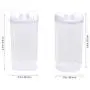Réservoir de Stockage Alimentaire TOPBATHY, Canister pour Céréales ou Snack, Bol pour Riz (1.1L Rond + 1.2L Carré) (Blanc) - 2 Pièces Réservoir de Stockage Alimentaire TOPBATHY, Canister pour Céréales ou Snack, Bol pour Riz (1.1L Rond + 1.2L Carré) (Blanc) - 2 Pièces