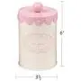 Home By Jackie X789 Set of 3 Metal Kitchen Food Storage Tin Canister/Jar/Container with Flower Lid (pink) Home By Jackie X789 Set of 3 Metal Kitchen Food Storage Tin Canister/Jar/Container with Flower Lid (pink)