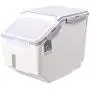WOLFBUSH Rice Storage Container Plastic Kitchen Rice Box Sealed Cereal Grain Organizer with Wheels for Kitchen (22lb / 50 cup) WOLFBUSH Rice Storage Container Plastic Kitchen Rice Box Sealed Cereal Grain Organizer with Wheels for Kitchen (22lb / 50 cup)