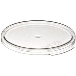 Cambro RFSCW2135 Camwear 2-Quart Clear Round Food Storage Container with Cambro RFSCWC2135 Clear Round Lid