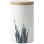 Danmu 1Pc of 400ml Ceramic Jar with Bamboo Lid Random Pattern Candy Cookie Jar Storage Jar Jewelry Box Buffet Jar Biscuit Coffee Oatmeal Tea Sugar Container