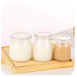 Glass Jam Jars Container Pudding Bottle With Lid Candy Yoghourt Jelly Mousse Milk Cups Storage Bottle Kitchen Jar,No Cover 100Ml