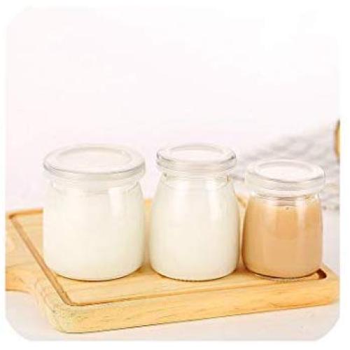 Glass Jam Jars Container Pudding Bottle With Lid Candy Yoghourt Jelly Mousse Milk Cups Storage Bottle Kitchen Jar,No Cover 100Ml