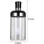 CSPFAIRY 3 Piece Set Kitchen Spice Jars with 304 Food Grade Stainless Steel Cover and Serving Spoons Spice Box Tomato Seasoning Bottle