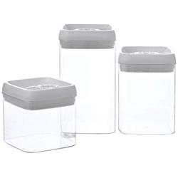 Cookie Jar Cereal Coffee Storage Containers Jar Plastic with Lids Airtight Bpa Free Large, Food Storage Containers Jar for Kitchen Pantry Organization Canister Candy Bulk, 3-Pieces