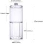 Creative Clear Acrylic Storage Jar Holder Transparent Cotton Swabs Stick Cosmetic Makeup Cotton Pad Jar Makeup Organizer Case,White