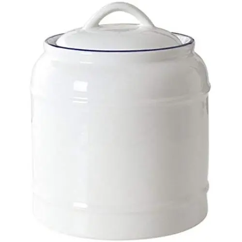 Keramik-Einkaufströdelbehälter mit Deckel, schlichtes Design, für Lebensmittel, Kaffee, Zucker, Tee, Gewürze und mehr.