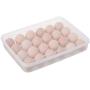 HOMELUNY Pack of 2 Egg Box Refrigerator Storage Box Kitchen Plastic Storage Jars Large with Lids for Candy, Cookie, Rice, Sugar,Flour,Snacks Keeping Food Dry & Fresh