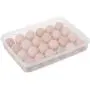 HOMELUNY Pack of 2 Egg Box Refrigerator Storage Box Kitchen Plastic Storage Jars Large with Lids for Candy, Cookie, Rice, Sugar,Flour,Snacks Keeping Food Dry & Fresh