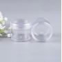 50Pcs 3G Clear Plastic Jars with Screw Lid Toiletry Travel Bottle Empty Refillable Sample Packaging Storage Case Makeup Container Holders Dispenser for Face Cream Eye Cream Scrubs Lotion