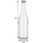 12 oz Klar Glas Vintage Flasche mit Silber Aluminium Verschluss (12er Pack) + Etiketten für Soßen, Dressings, Sirup und Marinaden