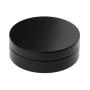 Injoyo 5 Pieces Aluminum Tins Cans - Round Storage Jars Black no-screw Lids Metal Tins, Travel Tins Cosmetic Refillable Containers, 100ml
