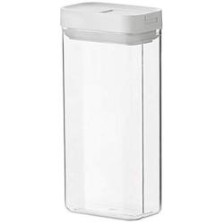 Airtight Food Storage Canister Transparent Square,Storage Jars Plastic With Bottle Cover Lock Buckle Design,Cereal Storage Containers Superimposable,Save Space,Durable,1200ML