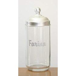 Italo Ottinetti Glass Jar Dull Aluminium Lid 1.5 Litre Farina, Metallic, one Size