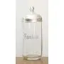 Italo Ottinetti Glass Jar Dull Aluminium Lid 1.5 Litre Farina, Metallic, one Size Italo Ottinetti Glass Jar Dull Aluminium Lid 1.5 Litre Farina, Metallic, one Size