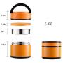 Thermos Food Jar Thermos Stainless Food Flask For Kids Leakproof Double-layer Insulation Food Containers (Color : Orange, Size : 1000ml)