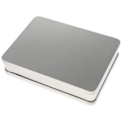 Injoyo 7.4 x 5.4 x 1.5 Inches Rectangular Empty Stainless Steel Tin Box Container for Home Storage