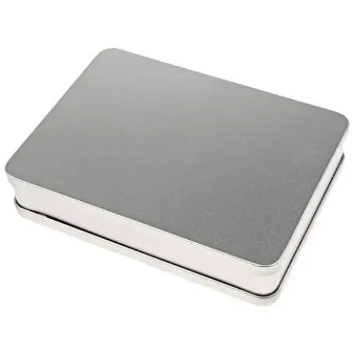 Injoyo 7.4 x 5.4 x 1.5 Inches Rectangular Empty Stainless Steel Tin Box Container for Home Storage Injoyo 7.4 x 5.4 x 1.5 Inches Rectangular Empty Stainless Steel Tin Box Container for Home Storage