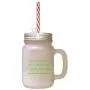 Green IM Not Who Was Born In Possession Knowledge Frosted Glass Mason Jar With Straw