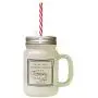 Black Be Not Thou Therefore Ashamed Of Testimony Frosted Glass Mason Jar With Straw