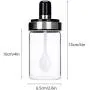 TNKML Kitchen Glass Seasoning Jar Storage Bottle With Spoon Flavor Bottle Sugar Bowl Salt Shaker Sealed Storage Box Spice Container
