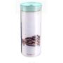 Kitchen Sealed Jar Plastic Bottle Transparent Grain Storage Box Zero Food Dried Fruit Bean Candy Storage Tank (color : Blue, Size : S)