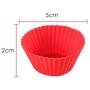 Silikon Cupcake Tassen, Bunte Muffinkuchen Formen, Wiederverwendbare Cupcake-Bettler mit Bonus Schraubdeckelbehälter für Muffins, Gelee, Snacks, 12 Stück (Rot)
