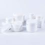 5 Pack White Silver Edge Empty Refillable Cosmetic Plastic Jars with Dome Lid Make Up Face Cream Lip Balm Lotion Storage Container Travel Bottle(20g)