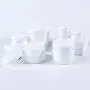5er Pack Weiß Silber Rand Leere Refillbare Kosmetik Kunststoff Behälter mit Dome Deckel für Make-up, Gesichtcreme, Lippenbalsam, Lotion, Reiseflasche (20g)