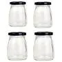 Motishi 3oz Glass Jars with Black Lids for Jam Honey Jelly Wedding Favors Crafts Canning Jars -Set of 4 Motishi 3oz Glass Jars with Black Lids for Jam Honey Jelly Wedding Favors Crafts Canning Jars -Set of 4