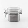 storage jar Grain container Food container Storage Box，High-grade 304 stainless steel square sealed cans seasoning jar coffee pot