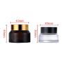 Glass Bottle Container Compatible for Cosmetic(12 Pack) Body Amber Color Cosmetic Glass Containers Empty Cream Jars (30ml, Amber Bottle + Black Cap)