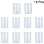 UPKOCH 10pcs Clear Plastic Airtight Food Storage Container Canister for Snacks Spice Grain Cereals 500ml