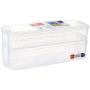 FGDJEE Food Storage Containers Refrigerator Bin Plastic Food Containers Space Saving Easy Snap Lock BPA Free Kitchen Use (B)