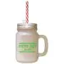 Green Easter Eggs 50 Cents Frosted Glass Mason Jar With Straw Green Easter Eggs 50 Cents Frosted Glass Mason Jar With Straw