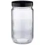 32 oz Clear Glass Paragon Jars (Black PP Cap) Case 12 by Berlin Packaging 32 oz Clear Glass Paragon Jars (Black PP Cap) Case 12 by Berlin Packaging