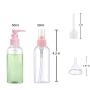 Spray Bottle Travel Bottles Size Set Refillable Plastic Sprayer Fine Mist Empty Bottles for Travel Liquid Containers with Funnels and Labels Leak Proof Toiletry Accessories