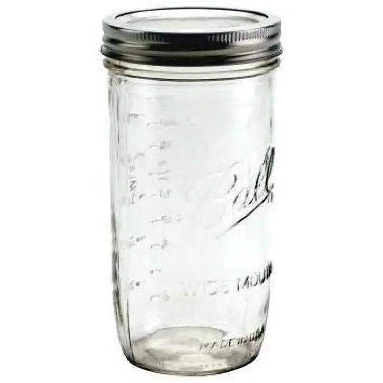 Canning Jar Tumblers Set of 2 Wide Mouth 24 Oz Drinking Jars With