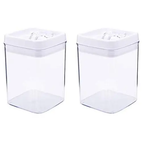 2 Stück Kunststoff Transparente Versiegelte Dose Food Storage Behälter Snacks Container für Nüsse Tee Gewürze (1,3L)