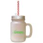 Green He Calmed Storm Shipper Stilled Waves Frosted Glass Mason Jar With Straw