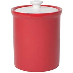 Now Designs 5105002aa Vintage Stoneware Food Canister with Lid, 58 Ounce Capacity, Red