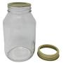 Quart 32 oz Mayo Glass Jar with Gold 2 piece lid by Richards Packaging 12 Pack