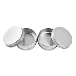 20PCS 5ML 0.17oz Small Ounce Empty Metal Steel Aluminum Jar Tins Cans Slip Slide Bottle Cosmetic Containers Box With Twist Cover For Sample Storage Salves Eye Shadow Make up Lip Balm