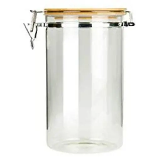 Bouteilles de Rangement en Verre UPKOCH avec Couvercles en Bambou Clip Airtight pour Thé, Café, Graines de Café, Sucre, Sel Bouteilles de Rangement en Verre UPKOCH avec Couvercles en Bambou Clip Airtight pour Thé, Café, Graines de Café, Sucre, Sel