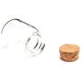 New 2Pcs/set 3040MM 15ML Mini Glass Bottles Wishing Bottle Empty Sample Storage Bin Jars with Cork Stoppers - Transparent