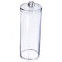 17Cm X6.8Cm Acrylic Organizer Box Round Container Storage Case Make Up Cotton Pad Box Nail Art Remover Paper Wip Transparent,Swab Cotton Box