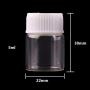 5ml 6ml 7ml 10ml 14ml Mini Clear Glass Bottles With White Plastic Screw Cap Empty Spice Bottles Jars DIY Crafts Vials,5ml