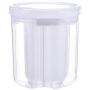 PSFS Cereal Dispenser with Souble Lid Dry Food Snack Grain Canister Plastic Storage Countertop Airtight Food Storage Multi-Grain Storage Box Separated Sealed (White, S)